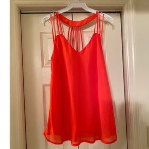 Coral sleeveless top